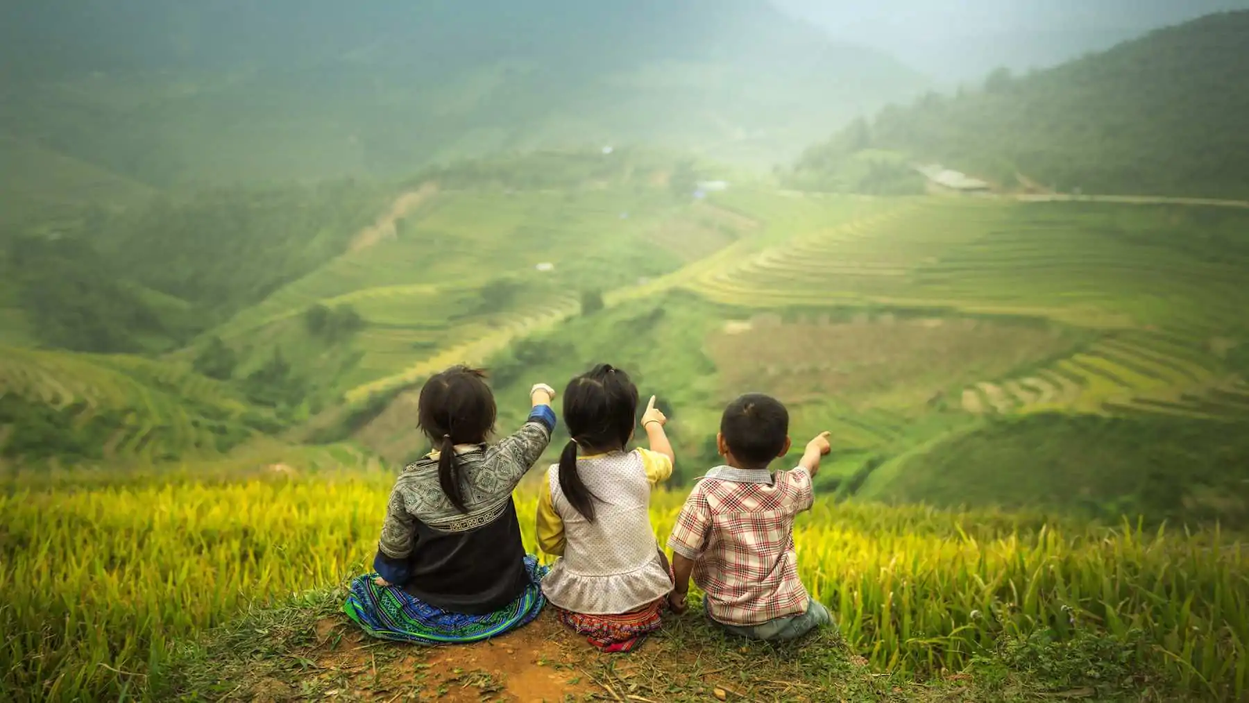 Vietnam_ethnic_kids_back_view_YenBai