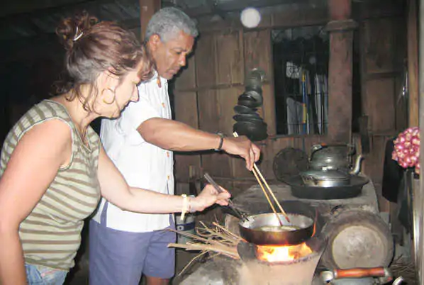cooking at homestay