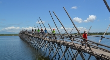 cycling bamboo bridge