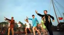 tour 6 day 13 - tai chi on the boat
