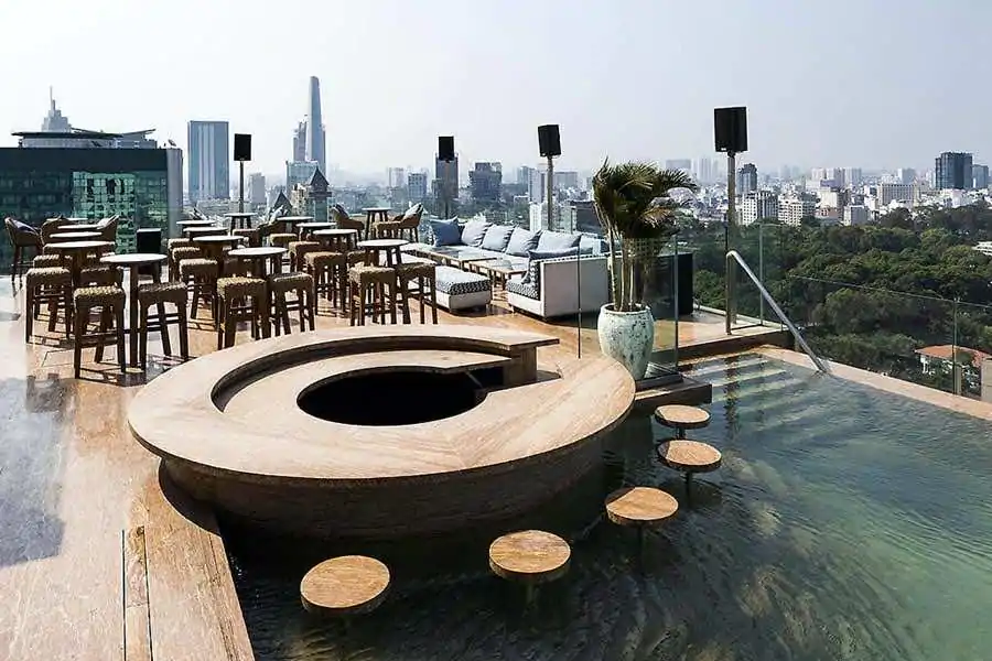 luxury hotel in saigon with swimming pool