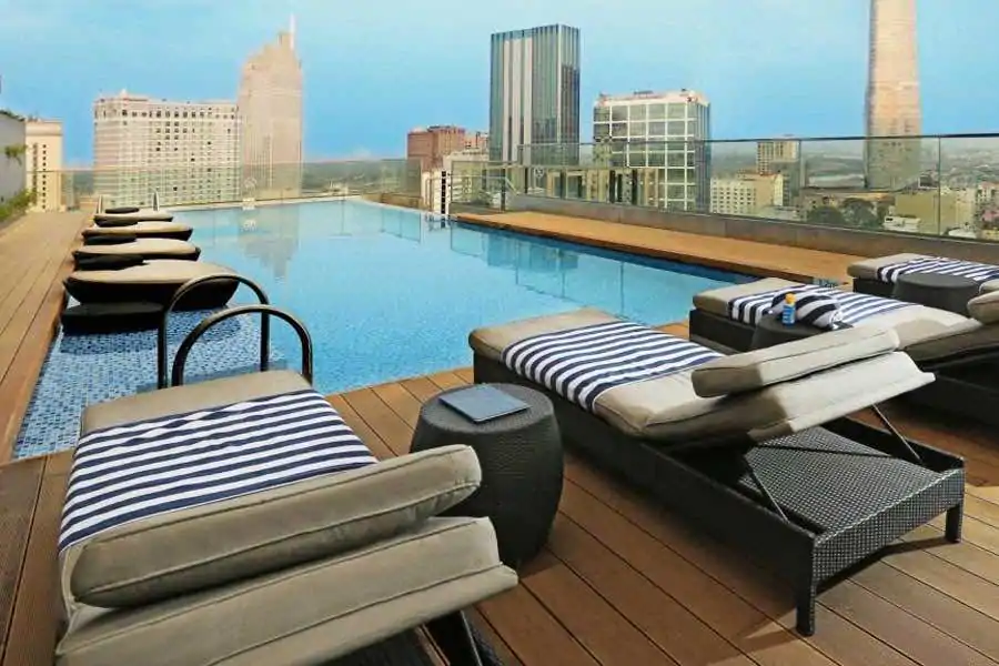 luxury hotel in saigon with swimming pool