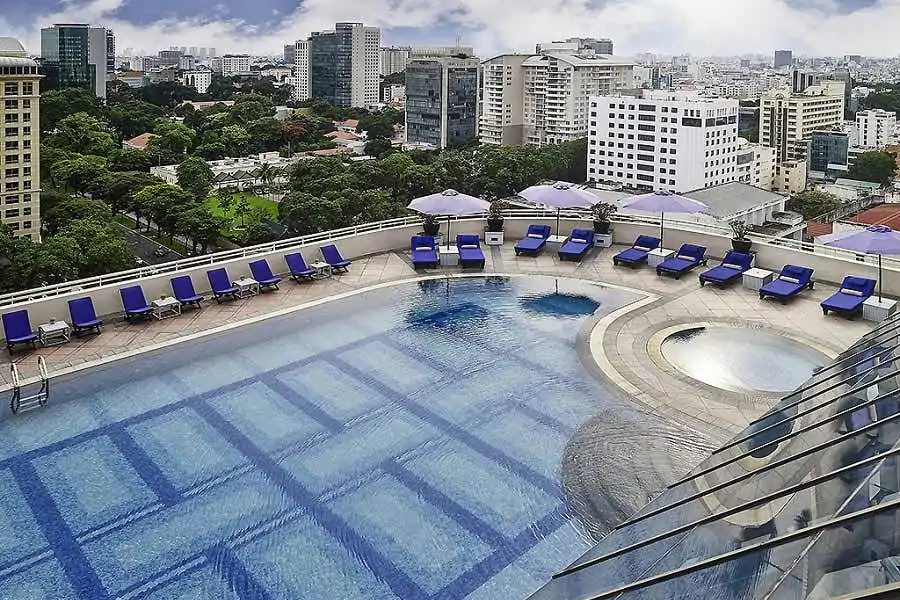 luxury hotel in saigon with swimming pool