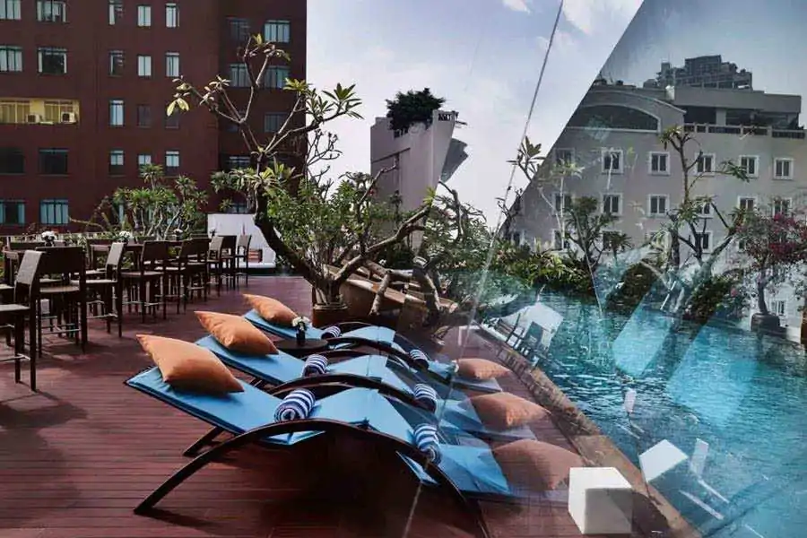 luxury hotel in saigon with swimming pool